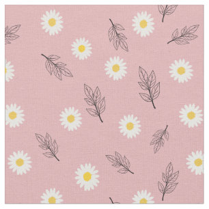 Tissu en coton peigné à motif éparpillé de pâquere