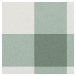 Tissu en coton peigné gingham classique sage