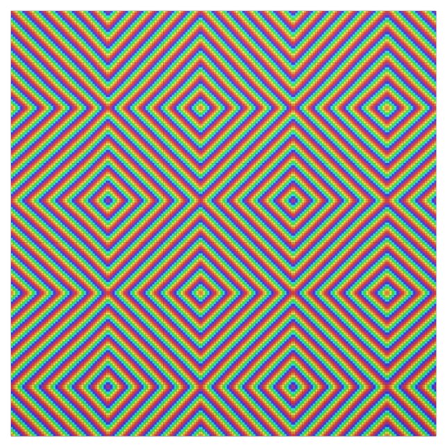 Tissu en coton Pima Rainbow X (Échantillon)
