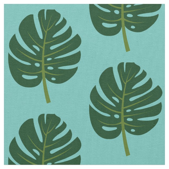 Tissu en feuille de palmier tropical d'impression (Fermer)