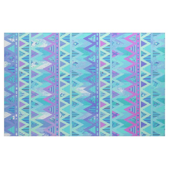 Tissu en pastel léger aztèque tribal de Chevron de (Fat Quarter)