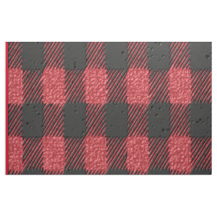 Tissu en plaid rouge