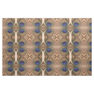 Tissu en plumes de paon