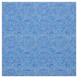 Tissu en polyester bleu Paisley