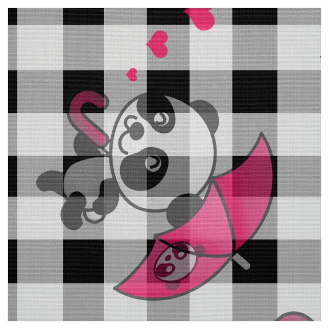 Tissu En vichy noir (Échantillon)