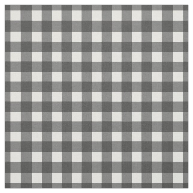 Tissu En vichy noir et blanc (Échantillon)