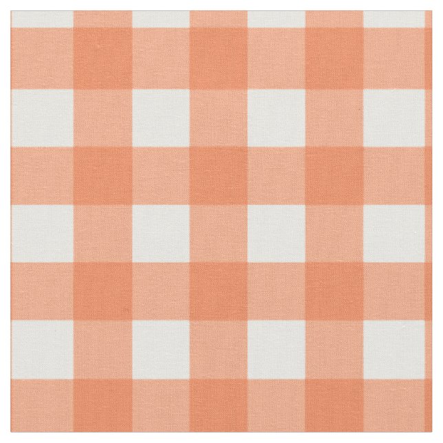 Tissu En vichy orange et blanc (Fermer)