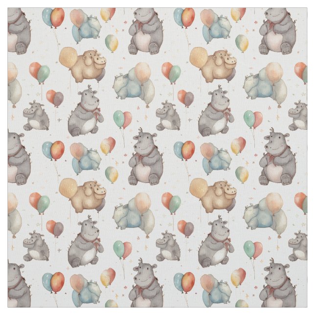 Tissu Enchanter le mauvais ajustement : Whimsy Hippo (Échantillon)