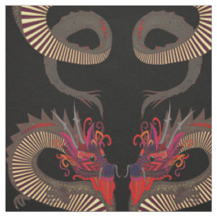 Tissu encre dragon
