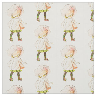 TISSU ENFANT DE FLEUR - MOTIF FÉERIQUE FLORAL DE POIS