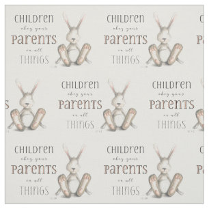 Tissu Enfants Obéissez à vos parents-Col 3:20