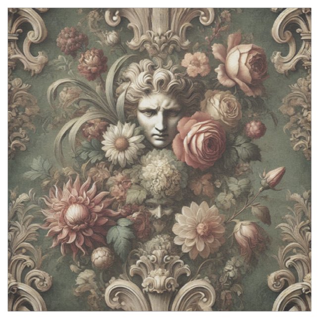 Tissu Ennui Elegance - Tuile de déclaration victorienne  (Échantillon)