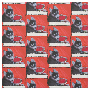 Tissu enroué du chien de Valentine