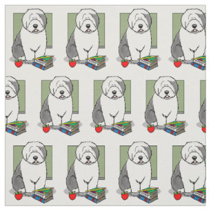 Tissu Enseignant de l'école Vieux chien de mouton anglai
