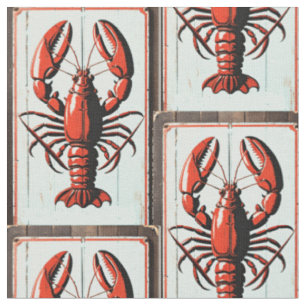 Tissu Enseigne vintage homard Thunder_Cove