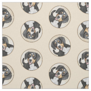 Tissu Entlebucher Mountain Dog Painting Original Chien A