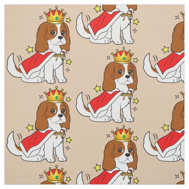Tissu Épagneul cavalier du Roi Charles (Échantillon)