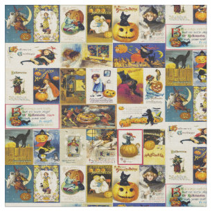 Tissu Ephémère d'Halloween vintage