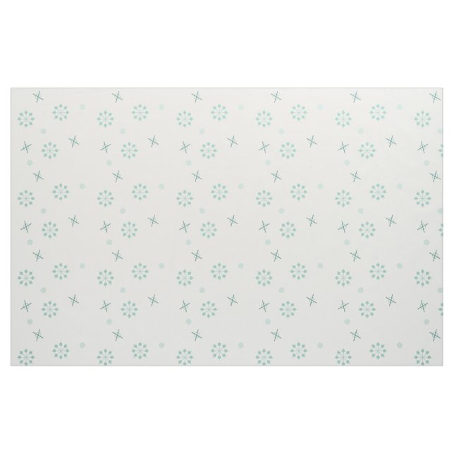 Tissu Époque atomique Spoutnik Starburts hiver Vert (Fat Quarter)