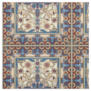 Tissu Époque victorienne Art Nouveau Dragonfly Floral Mo