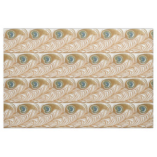 Tissu Époque victorienne Art Nouveau Peacock Motif
