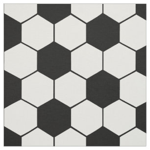 Tissu Équipe de football motif noir et blanc