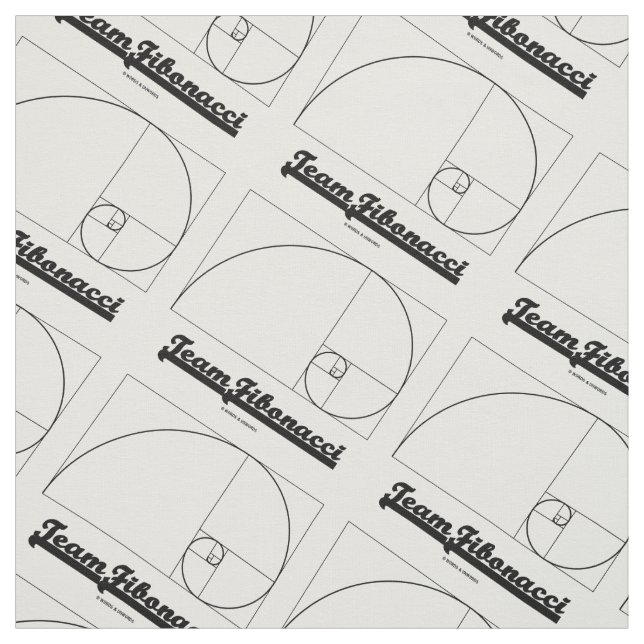 Tissu Équipe Fibonacci (spirale de Fibonacci) (Échantillon)