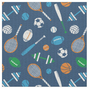 Tissu Équipement sportif sur bleu foncé