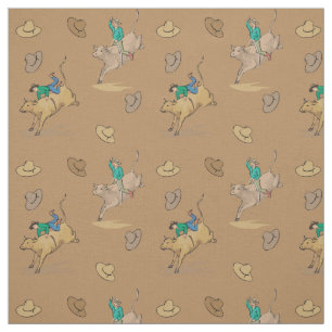Tissu Équitation occidentale de Taureau de cowboy de
