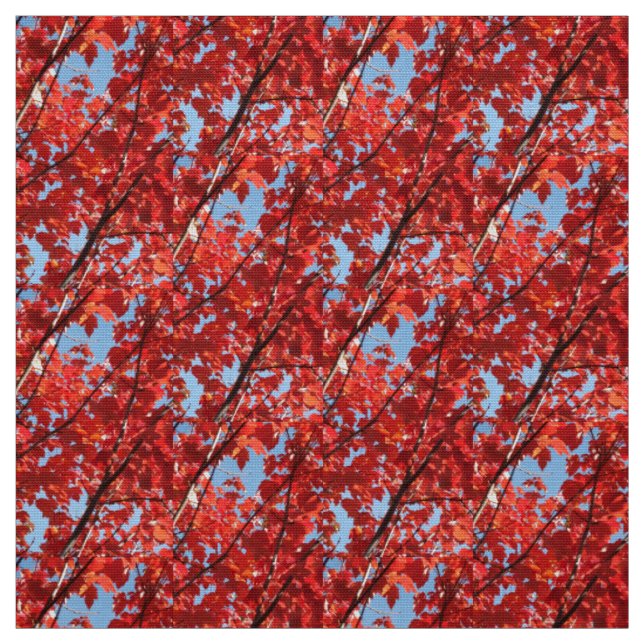 Tissu Érable sauvage rouge (Échantillon)