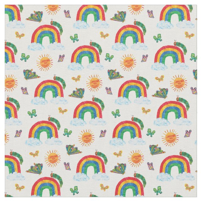 Tissu Eric Carle | Caterpillar to Rainbow Butfly (Fermer)