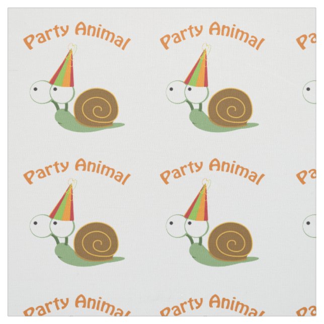 Tissu Escargot animal de fête (Échantillon)