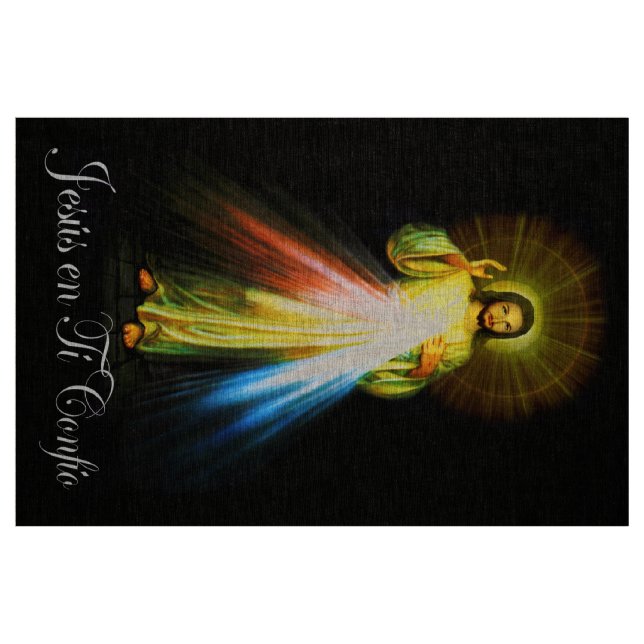 Tissu Espagnol Jésus Divin Mercy Faustina 202 (Fat Quarter)