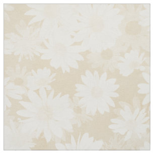 Tissu Estrades blanches sur le beige