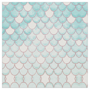 Tissu Étalons de sirène de Parties scintillant rose Turq