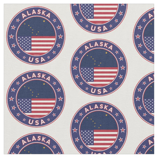 Tissu États-Unis d'Amérique, Alaska (Fermer)