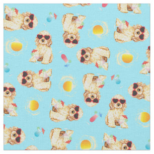 Tissu Été Cocker Spaniel