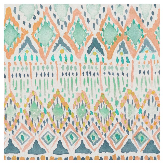 Tissu Été TRIBAL de BALLIN' Boho géométrique (Fermer)