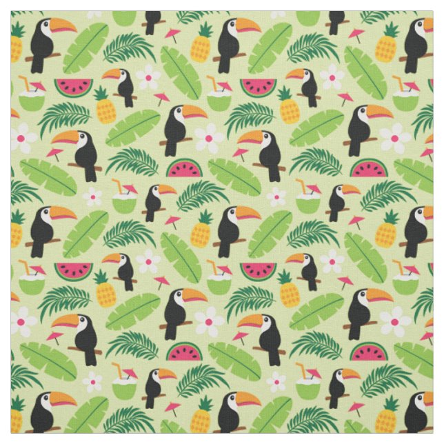 Tissu Été tropical du Toucan (Échantillon)