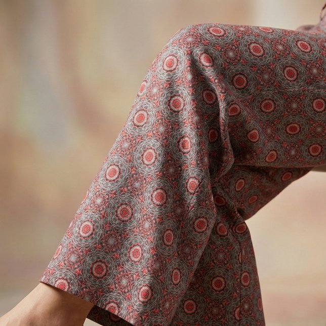 Tissu Ethnic Folk Bohemian Red Black and White Motif (Créateur téléchargé)