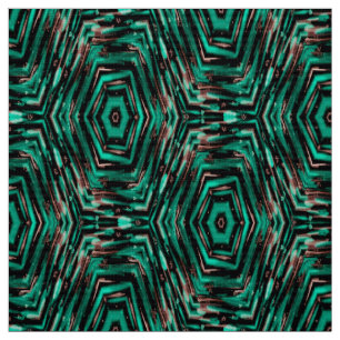Tissu Ethnique, noir et turquoise .