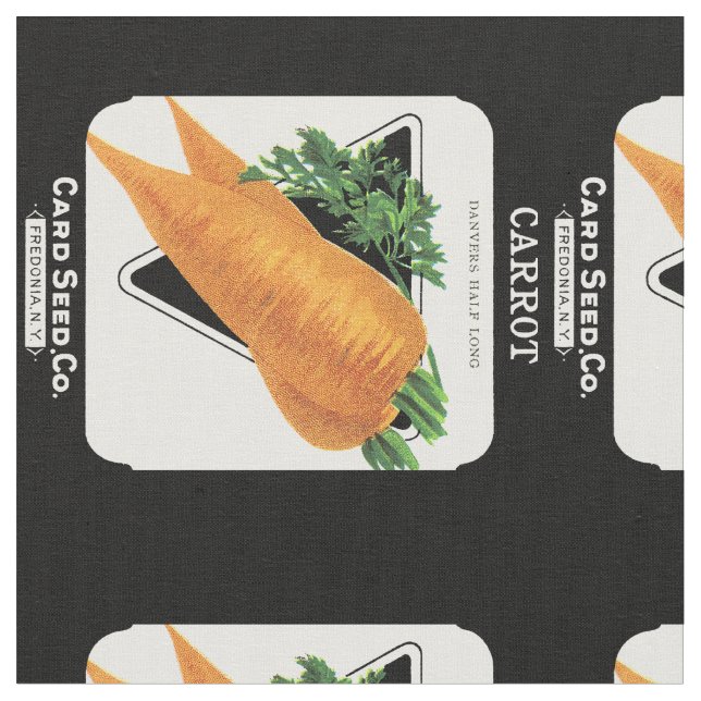 Tissu Étiquette de paquets de graines de carottes (Fermer)