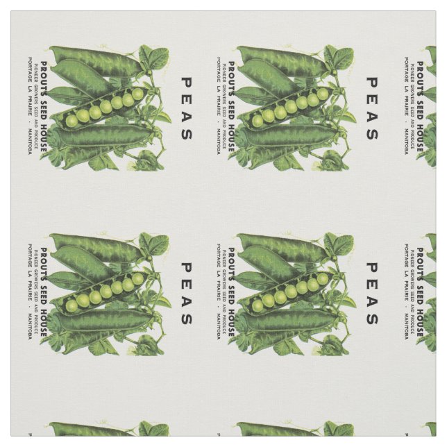 Tissu Étiquette de paquets de graines de pois (Échantillon)