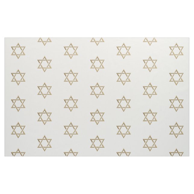 Tissu Etoile 3-D d'or de David Fabric (Fat Quarter)