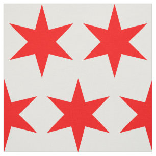 Tissu Étoile à six points du drapeau de Chicago