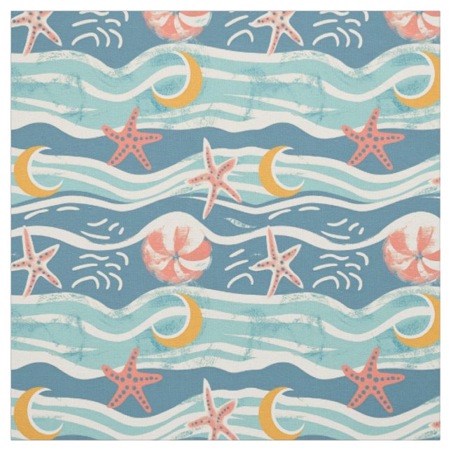 Tissu Étoile de mer Côté été (Échantillon)