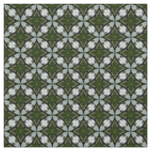 Tissu Étoile vert olive motif Upholstery Fabric
