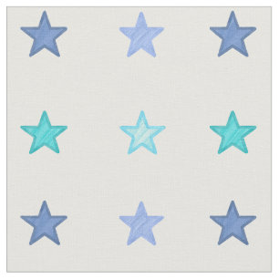 Tissu Étoiles bleues d'aquarelle