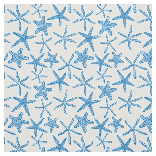 Tissu étoiles de mer en bleu (Échantillon)