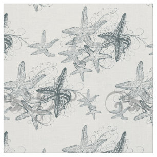Tissu Étoiles de mer sur le motif de mer